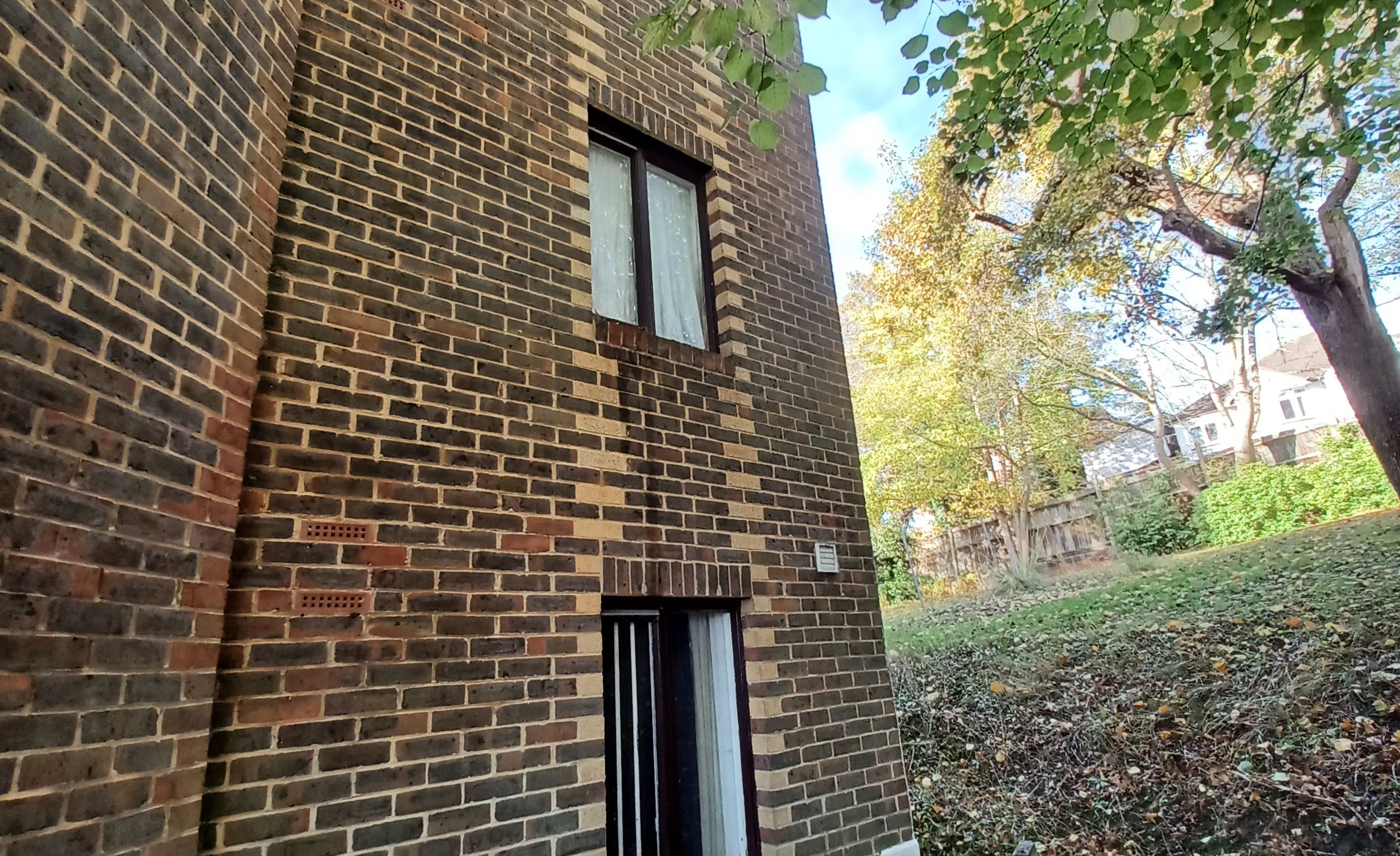 Image of McLellan House, close up showing brickwork and windows