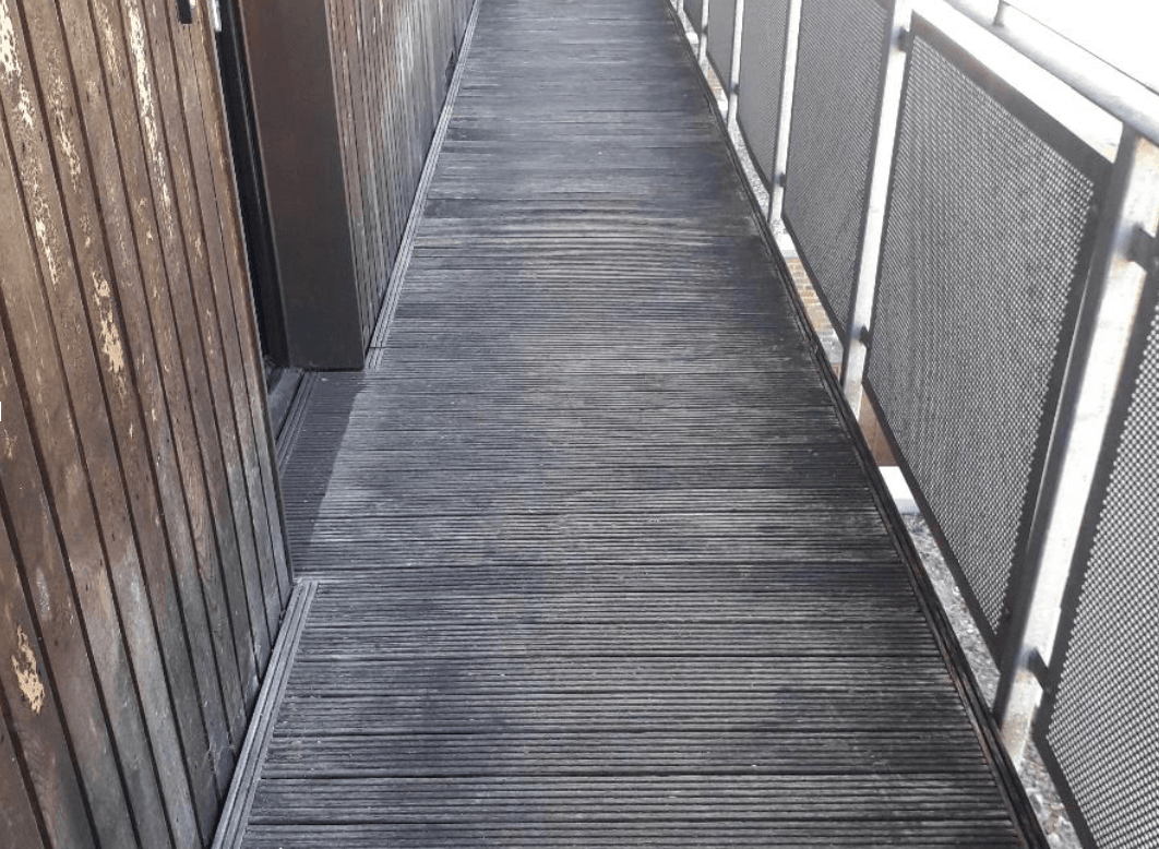 Corridor, woodland view building
